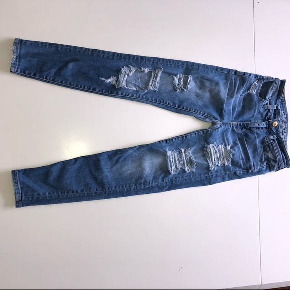 American Eagle Outfitters Denim - Distressed high rise jeans